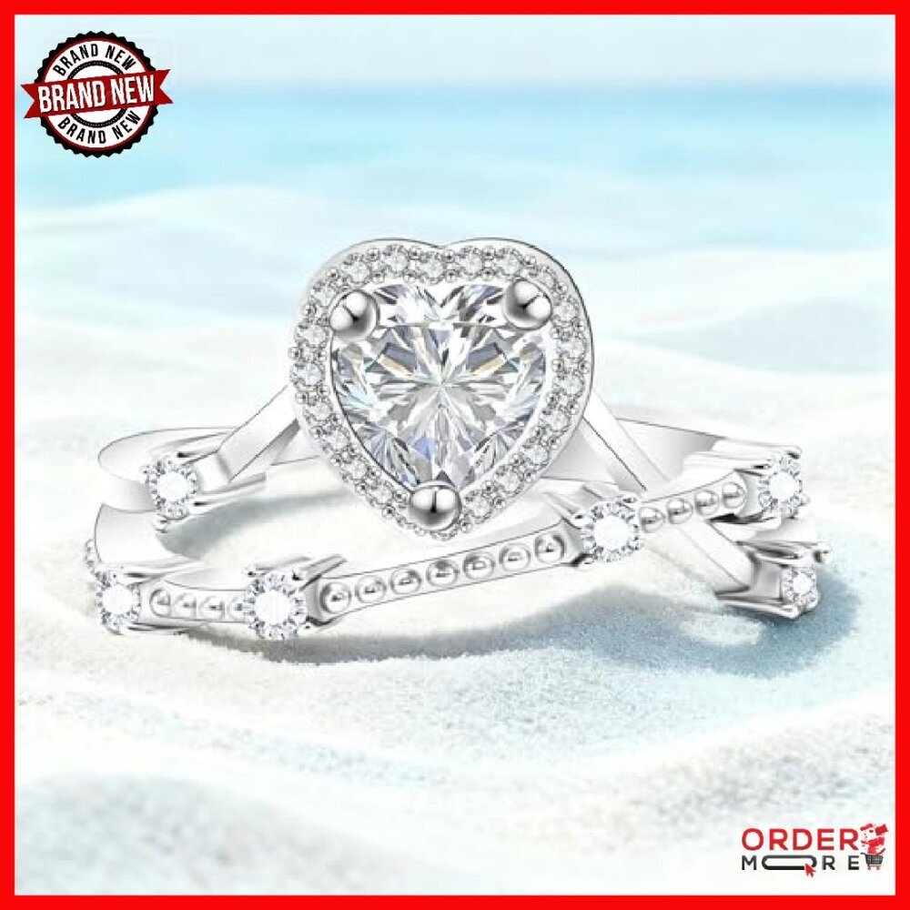 925 Sterling Silver Moissanite Wedding Band Size 6-8 Anniversary Ring - Picture 7 of 8